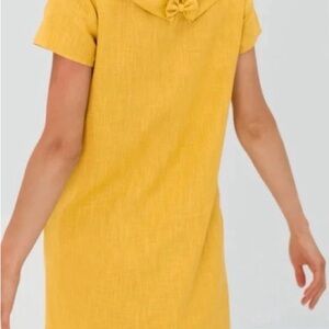 Le Muse Yellow Short-Sleeve Dress with Back Bow
